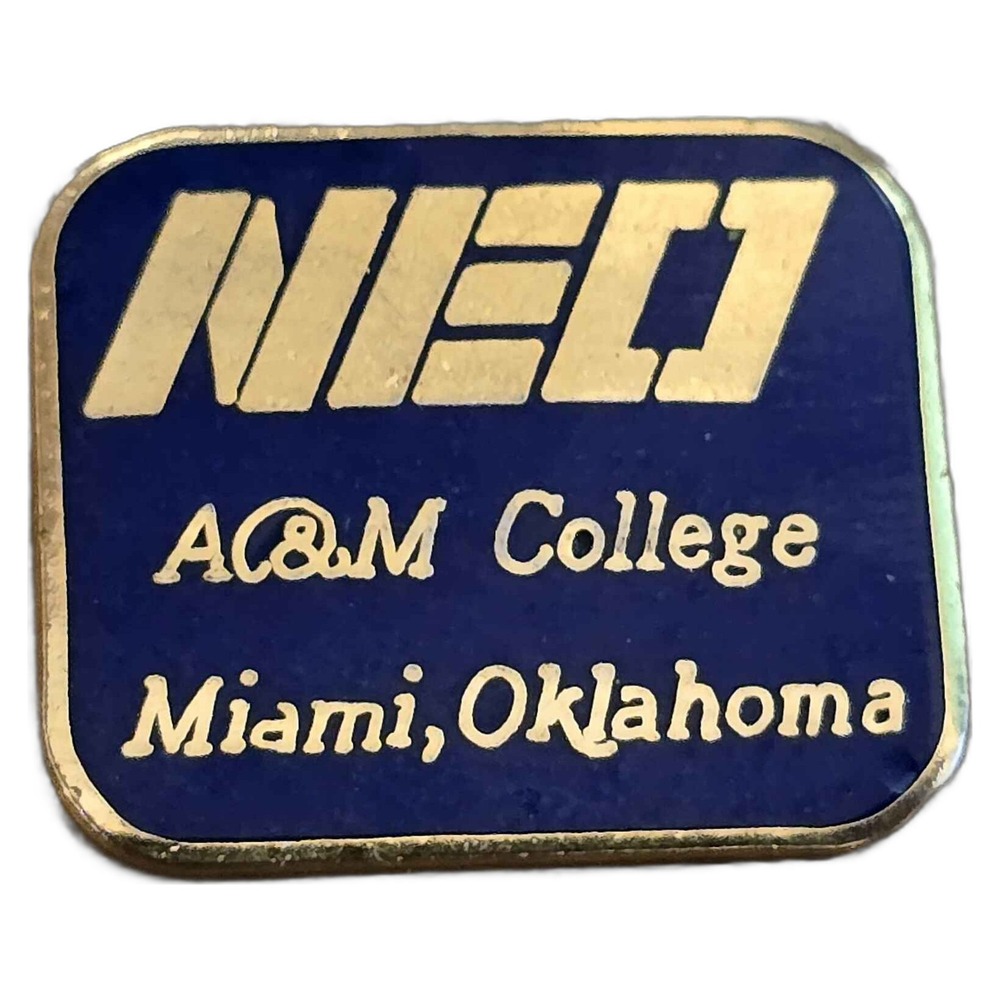 Northeastern Oklahoma A&M College Miami Oklahoma Vintage Lapel Vest Hat Pin J26